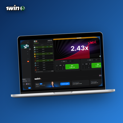 1Win Aviator dual bet slots with PKR amounts and cash-out buttons side by side