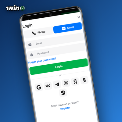 1Win email verification tile showing envelope icon and confirmation tick
