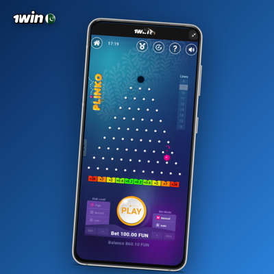 1Win casino instant games including Crash and Plinko with fast multiplier rounds