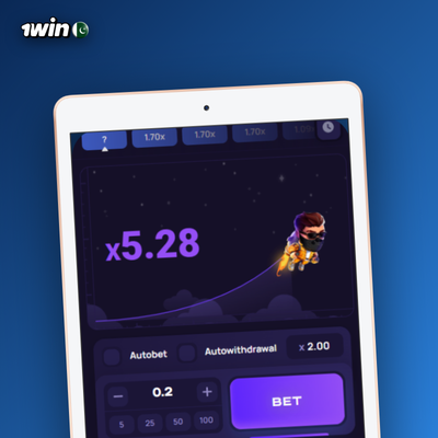 1Win Lucky Jet dual bet panels showing two independent cashout targets side by side