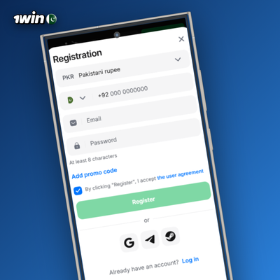 Register with 1Win in one click — fastest sign-up method for Pakistan