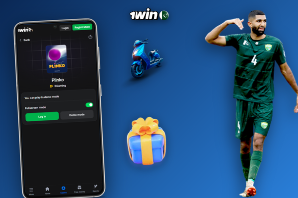 Plinko 1Win app download autobet panel with multiple balls dropping simultaneously