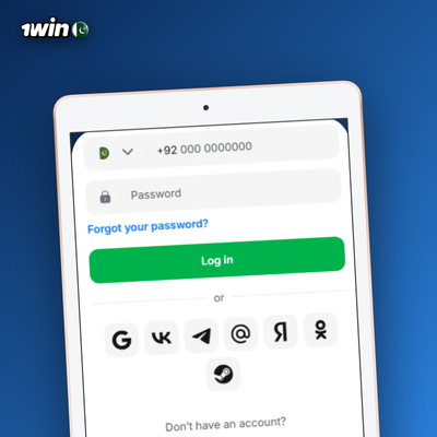 1Win social network sign-up via Google or Telegram with a single tap