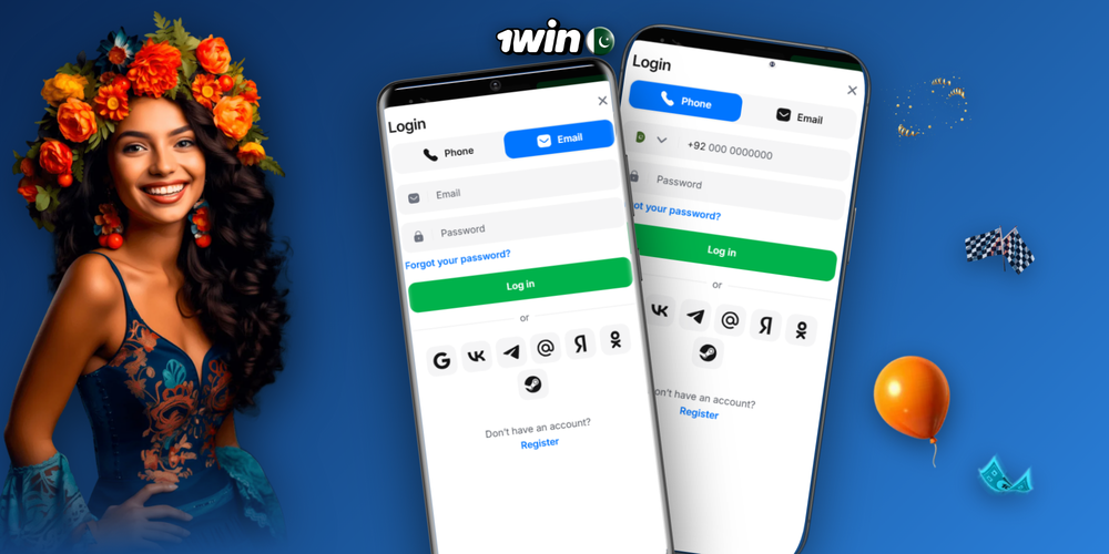 Four 1Win website registration methods — one-click, email, phone and social