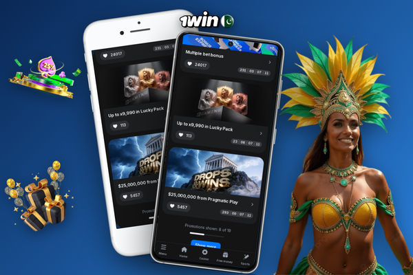1Win welcome bonus four deposit tiers reaching PKR 237,500 total